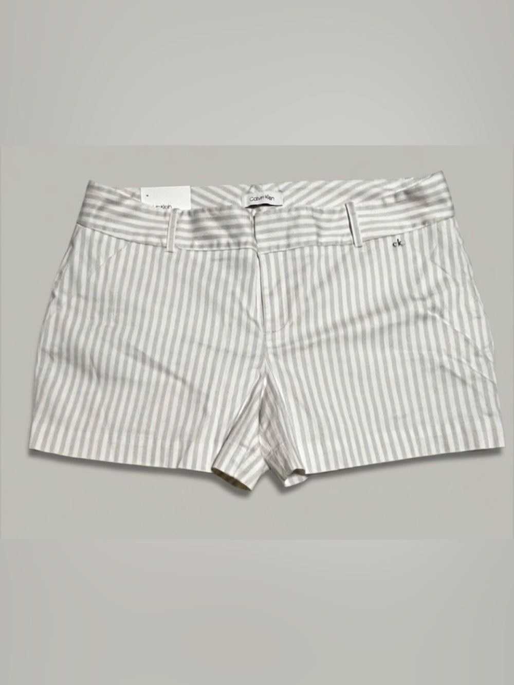 Calvin Klein Women's White Striped Shorts